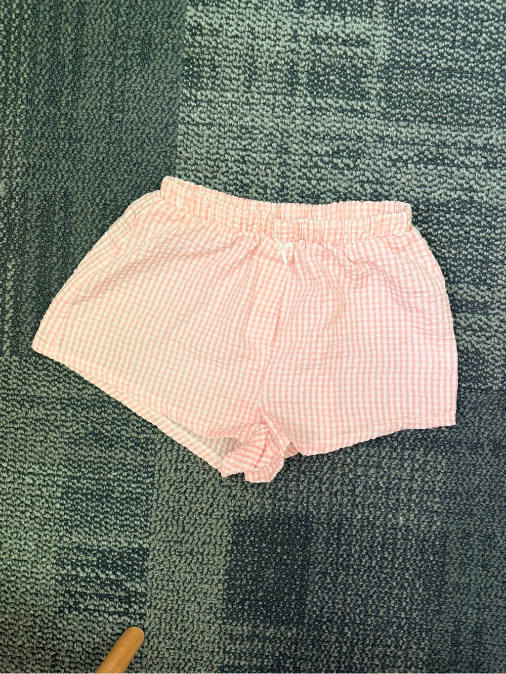 Altar'd State Pink Gingham Seersucker Shorts
